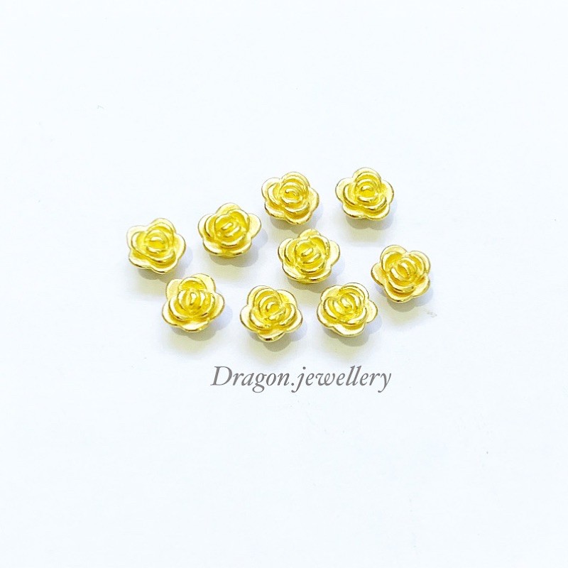 charm hongkong emas 24K mawar mini