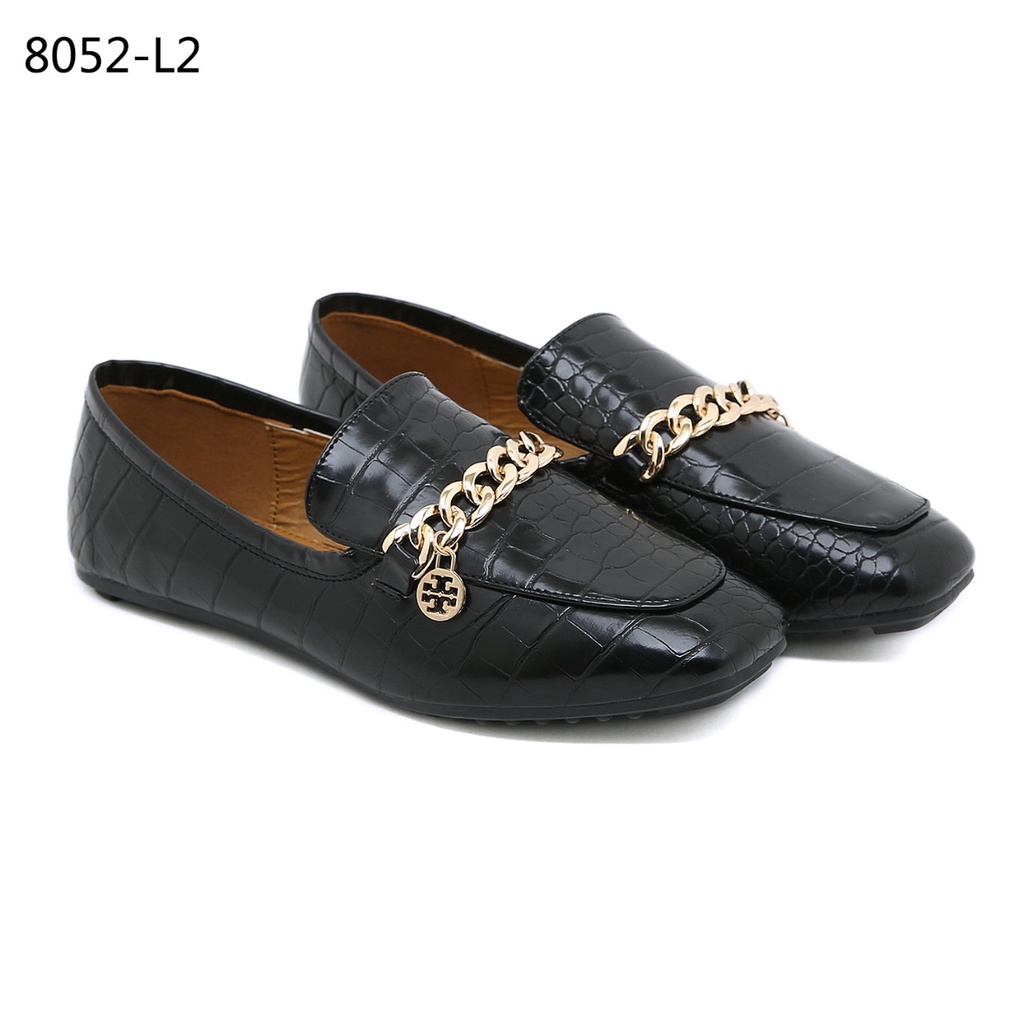 TB Croc-Effect Leather Loafers Flat Shoes #8052-L2