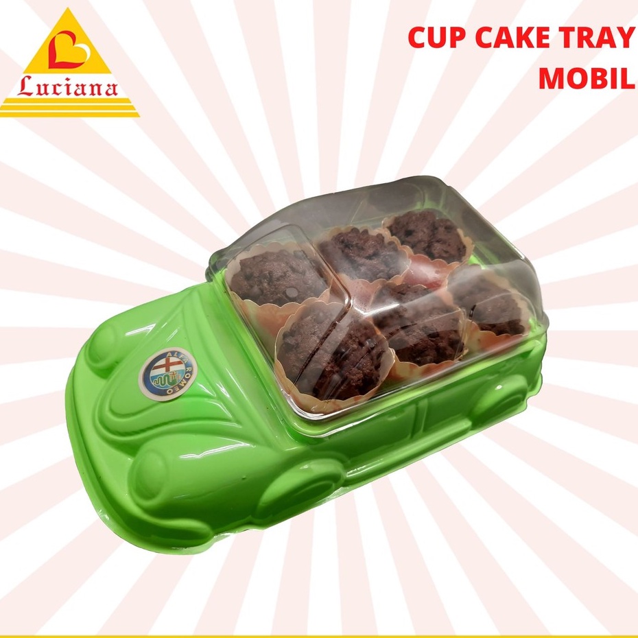 CUP CAKE TRAY MOBIL ANAK ANAK LUCU