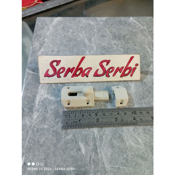 (/PCS PVC GRENDEL 2") Grendel Pvc pengunci pintu kamar mandi