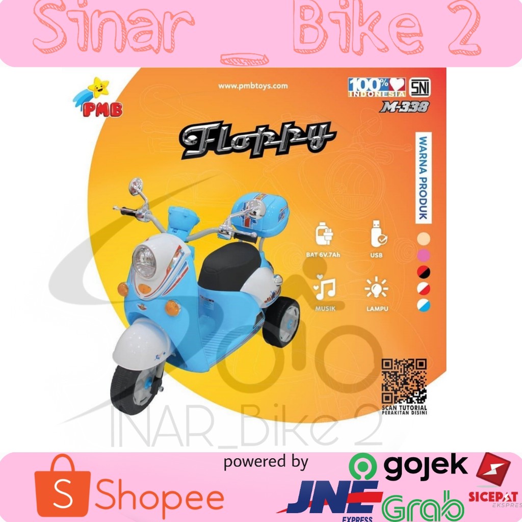 Mainan Motor Aki Anak Pmb M338 Scoopy