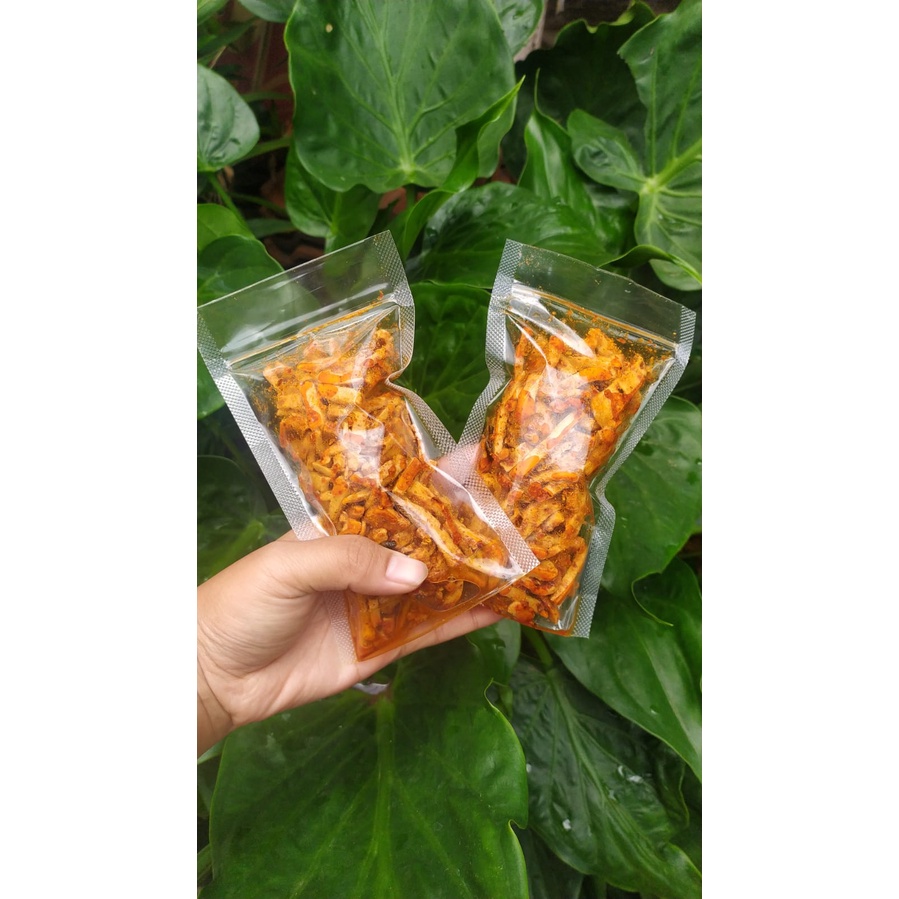 

Baso goreng basreng pedas asin daun jeruk 100grm dan asin daun jeruk