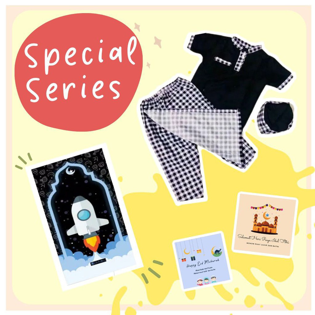 Hampers Kado Anak Lebaran Idul Fitri Alat Sholat Sajadah Sarung Baju Koko Anak Laki Laki 1 2 3 Tahun-1