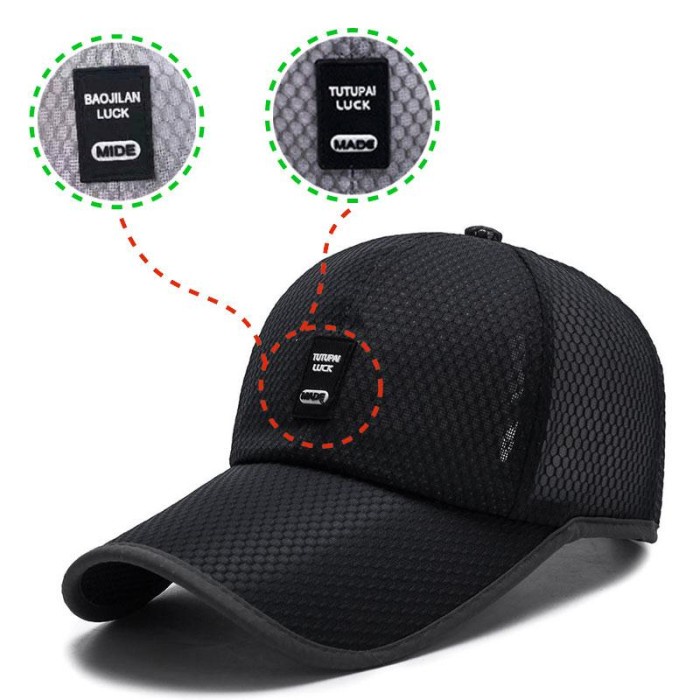 topi  Baseball cap : T LUCK Topi Baseball Topi Golf Topi Olahraga Topi Pria - BLACK(E1B0) Topi Pria 