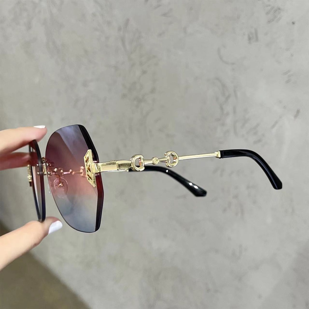 Rowling(ka-191)Kacamata  Hitam Terbaru Wanita No Frame Titanium  Style Kacamata Fashion Murah/Kacamata Sunglasses Import Wanita Kacamata Fashion