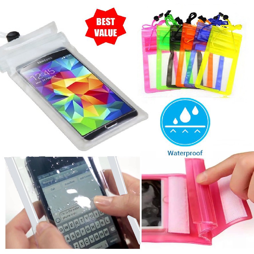 PLASTIK HP ANTI AIR UNIVERSAL WATERPROOF SMARTPHONE CASE MULTIFUNGSI - WARNA ACAK