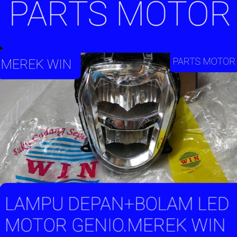 Lampu Depan Set + Lampu Led Untuk Motor GENIO Merek win