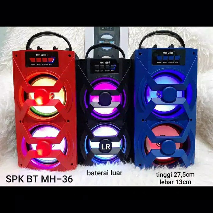 COD SPEAKER BLUETOOTH PROTABLE 2 TINGKAT MH-36BT PLUS MIC KARAOKE X-BASS / SPEAKER SALON AKTIF MH-36BT / SPEAKER KARAOKE X-BASS MH-36BT