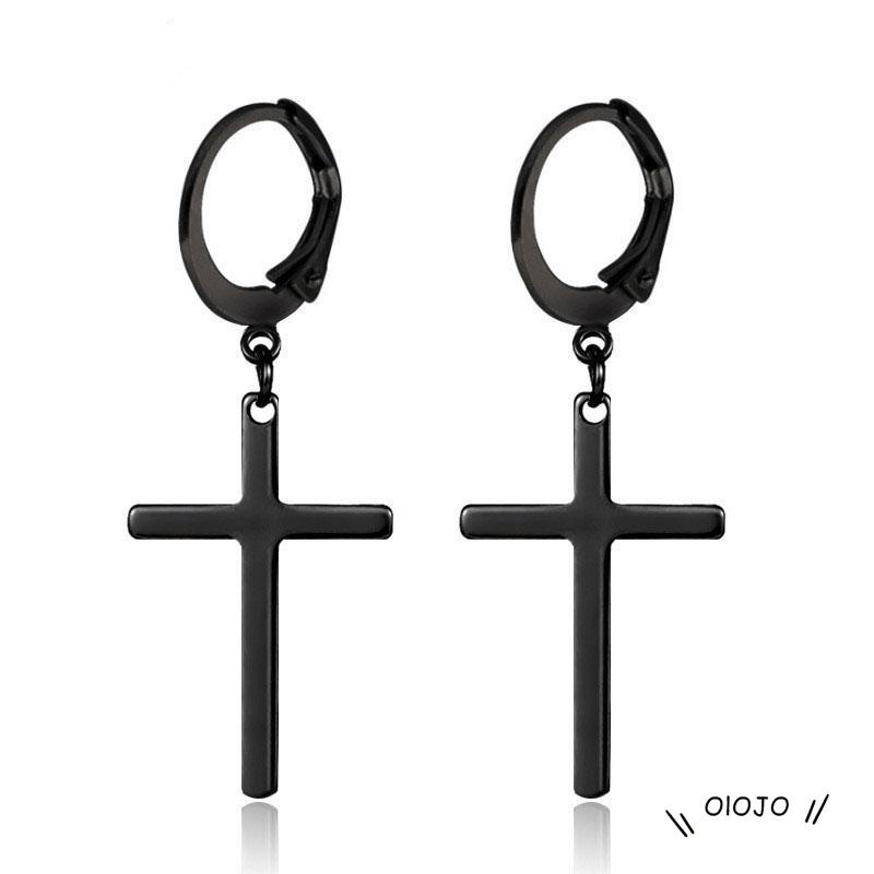 Anting Bulat Bahan Titanium Steel Dengan Liontin Alloy Untuk Wanita - ol2