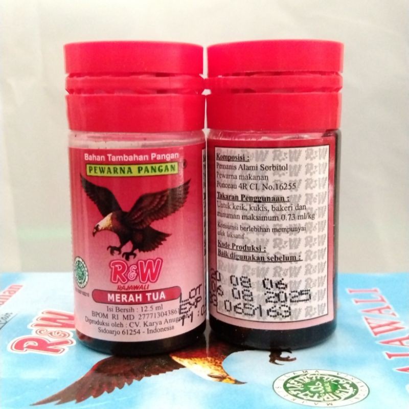

R&W Rajawali Merah Tua 12,5ml Sumbo Pewarna Makanan Bahan Tambahan Pangan