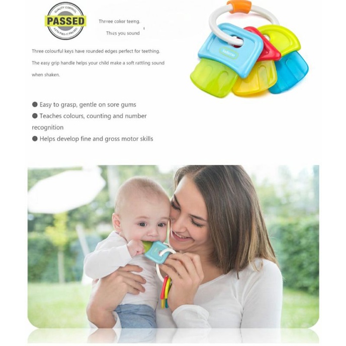 KIDSME Teether Keys Mainan Gigi Baby Teether Gigitan Bayi Teething Toys Kidsme