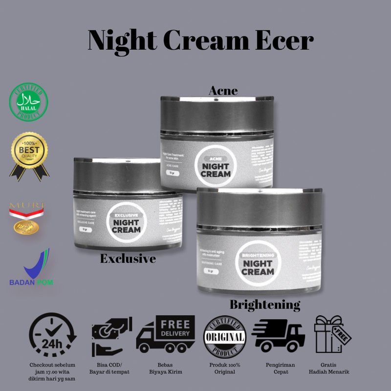 NIGHT CREAM BENINGS SKINCARE DR. OKY PRATAMA