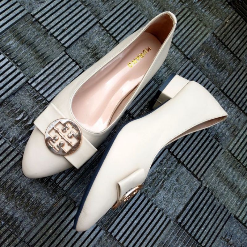 Best Seller Flat Shoes Murano Vania Cream Big Size 41-46