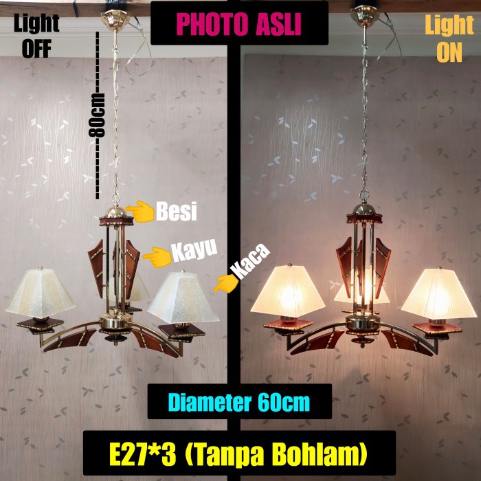 Lampu Gantung Model Layar Kapal Pinisi Cabang 3