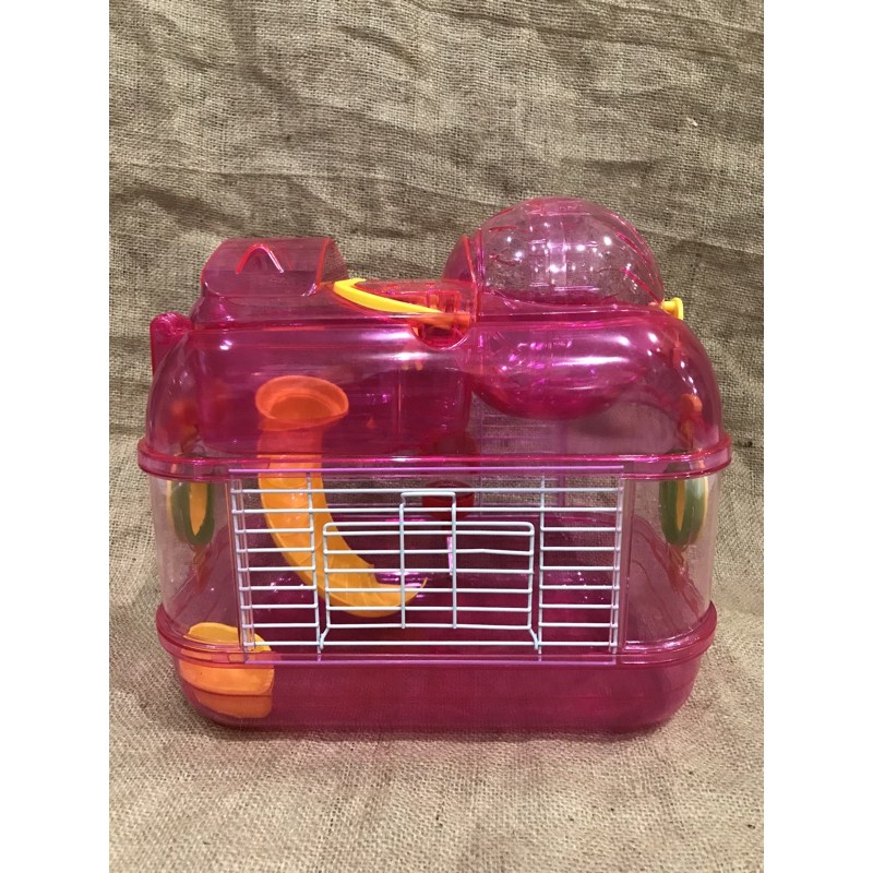 Kandang hamster tingkat plus bola-Ph524 pink