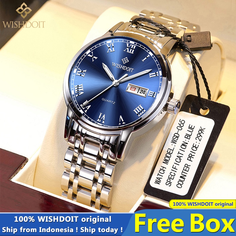 【COD】100%original WISHDOIT Jam Tangan Couple pria anti air original cowok Men watch waterproof WSD-6
