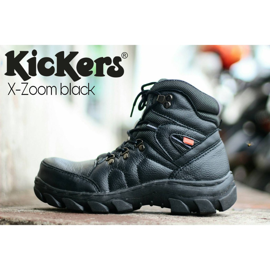 Sepatu Pria Boots Safety Ujung Besi Kulit Sapi Asli Spatu Touring Adventure Tracking Adventure Sepetu Proyek Lerja Lapangan Industri Cowok Modis Macho Kuat - ENOZ X Zoom