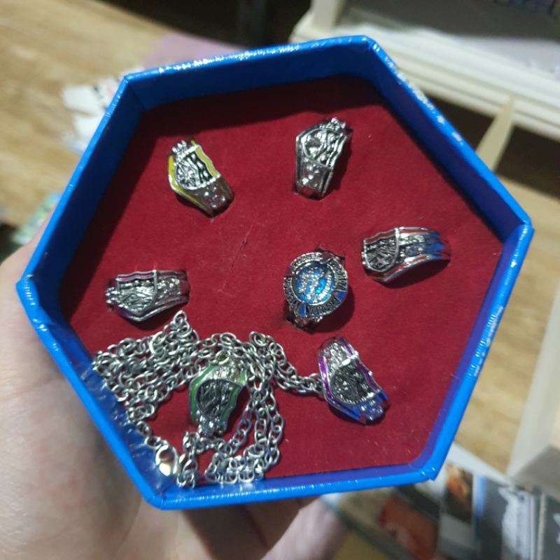 Cincin Vongola Ring Rantai Chain Tsunayoshi Sawada KHR Katekyou Hitman Reborn Guardian Anime Cosplay