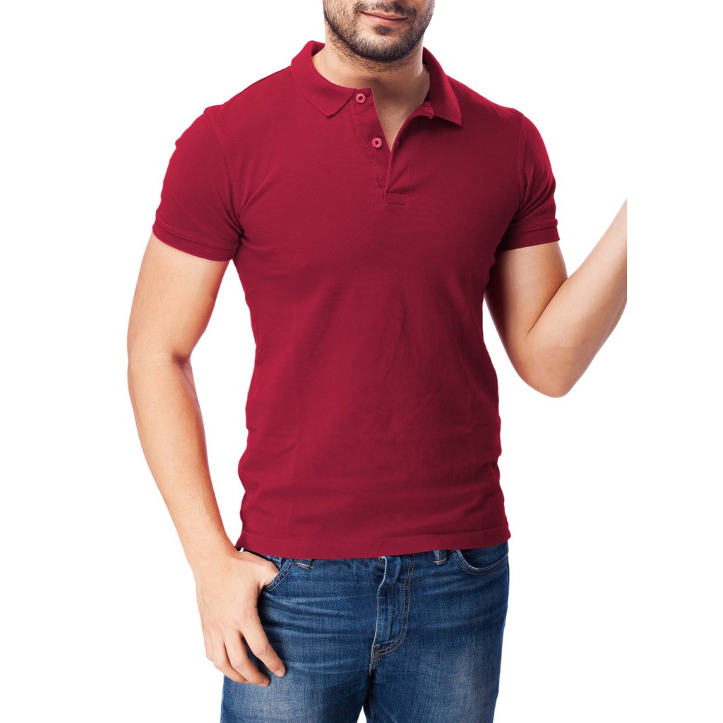 Download KAOS POLO POLOS BAJU PRIA BERKERAH MURAH BERKUALITAS/POLO SHIRT/KAOS KERAH/UNISEX/MERAH MAROON ...