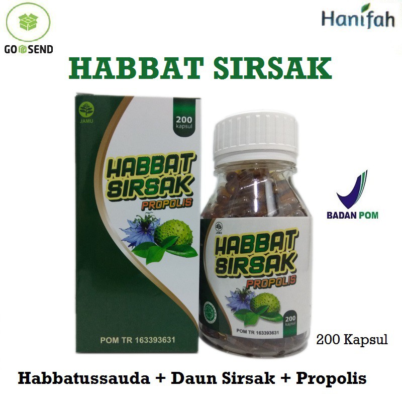 Kapsul Habbat Sirsak Propolis 200 Kapsul
