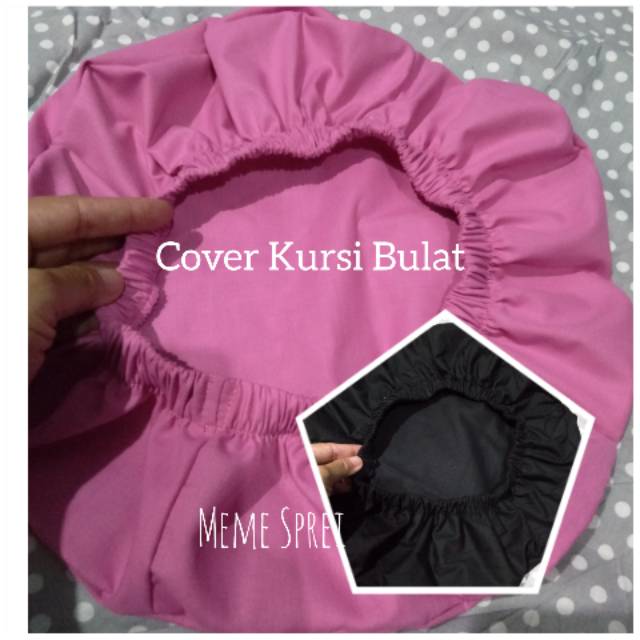 Cover Kursi Salon Bulat | Bar Stool Cover | Sarung Kursi Bulat Bahan Katun