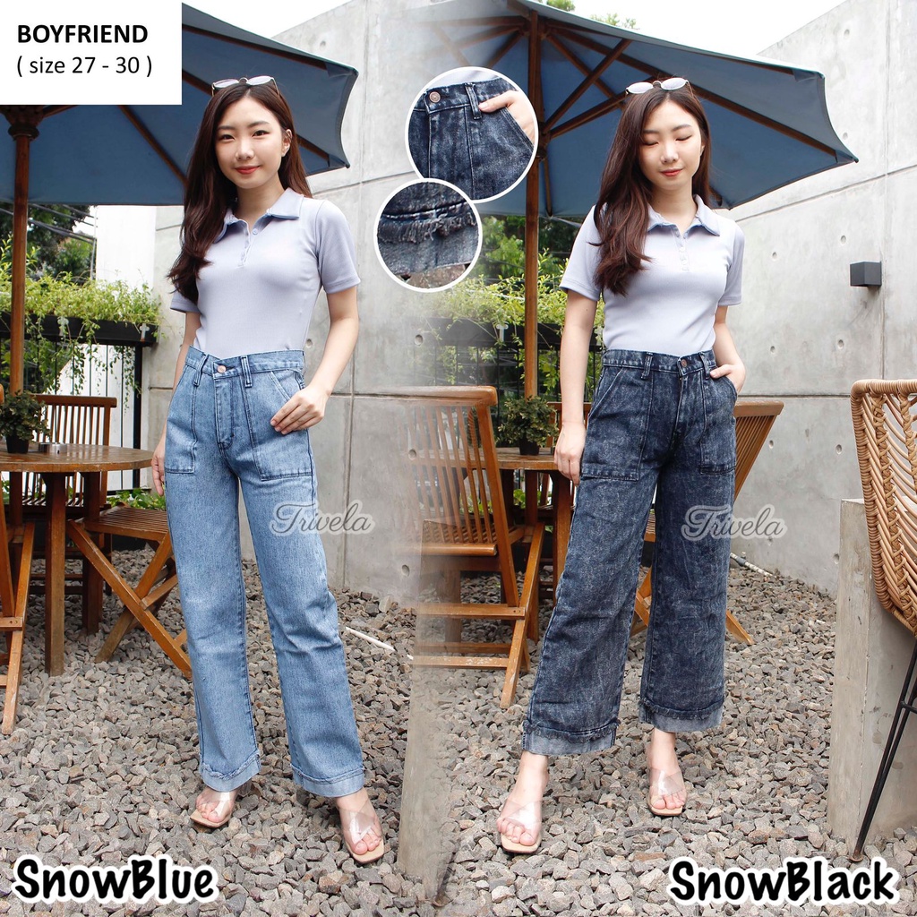 Kulot Jeans Kantong Tempel Lipat Bawah / Kulot Jeans Lilyn / Alice Kulot / Ziya