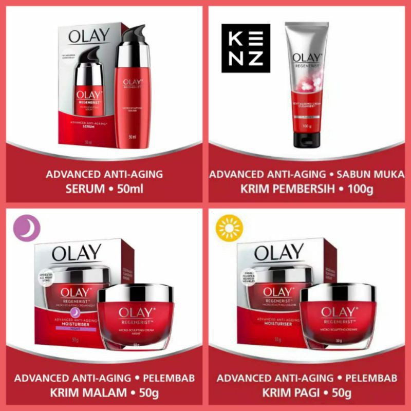 OLAY Regenerist Day / Night Cream 50g / Cleanser 100g / Serum 50ml