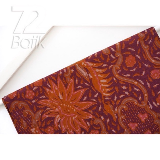 KAIN BATIK KATUN Premium Motif Kembang Warna Merah Bata Maroon Marun Maron 726194 Cap 72 Jarik Jarit Samping Kebat Panjang Batik Katun Modern Premium Bahan Seragam Batik Pernikahan Kantor Keluarga Murah Kamen Jadi Batik Bali Lembaran