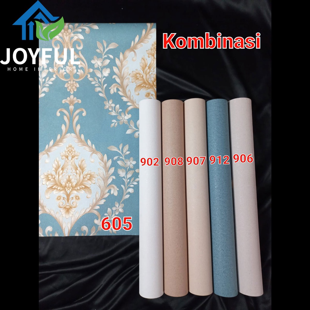 Wallpaper Vinyl Dinding Motif, Ukuran 53cm x 10m • High Quality