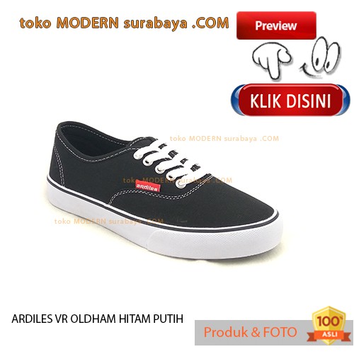 ARDILES VR OLDHAM HITAM PUTIH Sepatu Sekolah Casual Sneakers