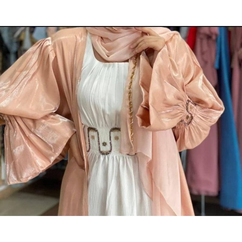 Abaya Outer Dubai/Abaya Pesta/Dress Pesta Impor