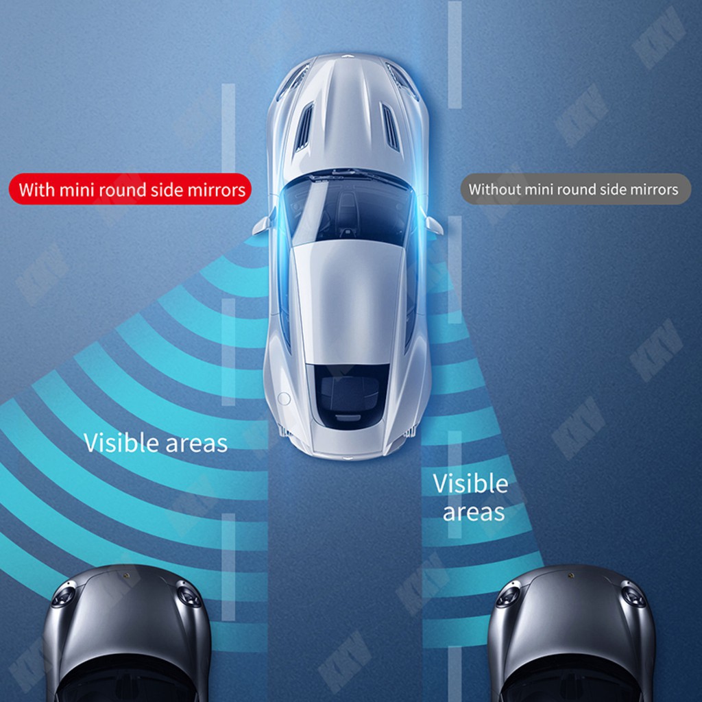 Kaca Spion Blind Spot General Motors Sepasang Kaca Spion Mobil Cembung 360 Derajat (2 Buah)