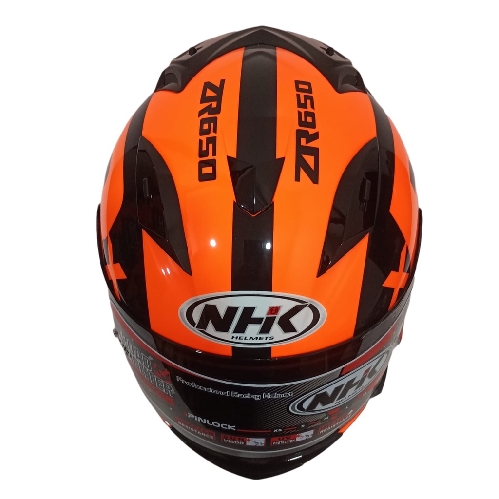 HELM FULL FACE NHK MOTIF RACE PRO ZR 650 ORANGE FLO