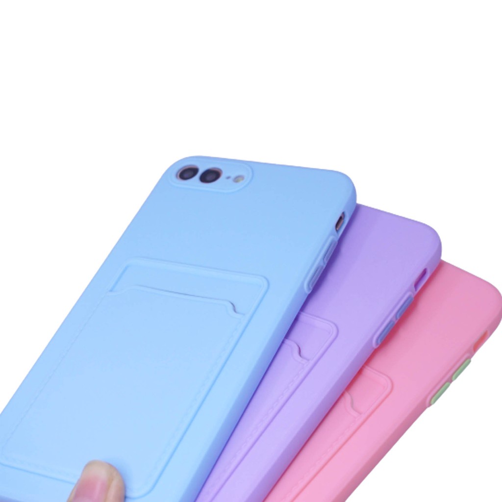 Case Card holder VIVO Y50 Y30 Y30i Y11 Y12 Y12i Y15 Y17 Y20i Y12S Y20 Y20S Y11S Y21 Y21S Y33S Y91 Y95 Y91C Y93 Softcase Casing slot kartu KREDIT DOMPET SILIKON with protector camera pelindung kamera