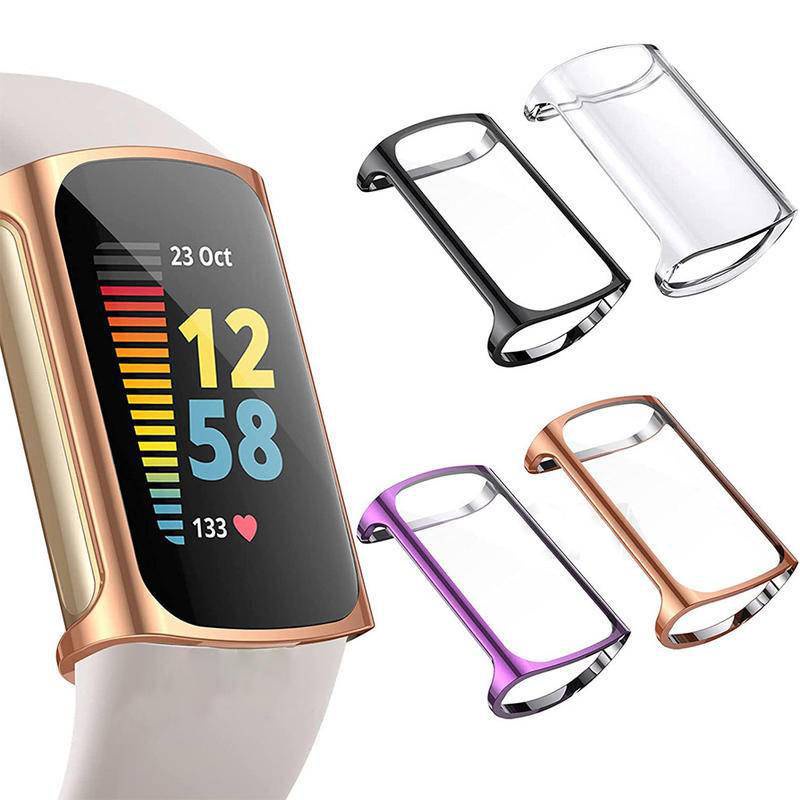 Case Pelindung Layar Bahan Tpu Lembut Ultra Slim Untuk Fitbit Charge 5 4 3 5 Charge 4 Charge 3 Bumper