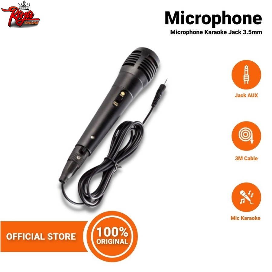 Microphone Kabel Karaoke Buat Speaker 3.5mm