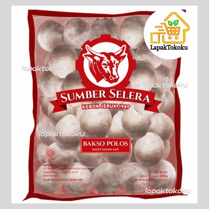 

MAKANAN BEKU / SUMBER SELERA BAKSO POLOS 50'S @650GR NON COD