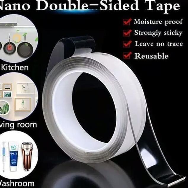 

Miliki - LEBIH TEBAL! Nano tape isolasi 2 sisi super lengket lakban tahan air transparan isolasi aja