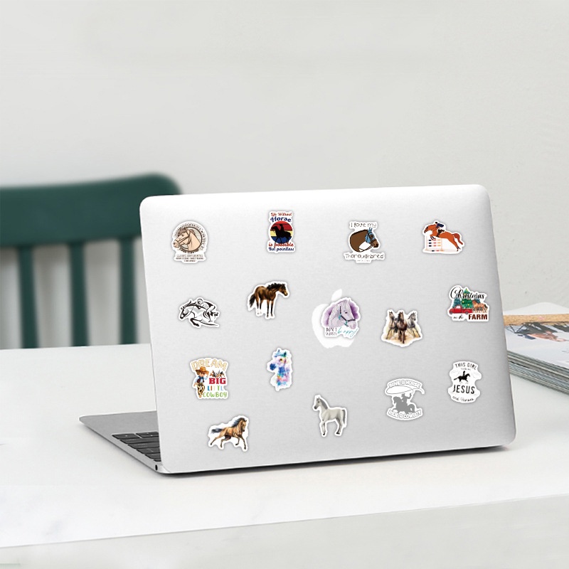 50pcs/set Equestrian Graffiti Stickers Waterproof Luggage Laptop Scooter Water Cup Decoration Stickers