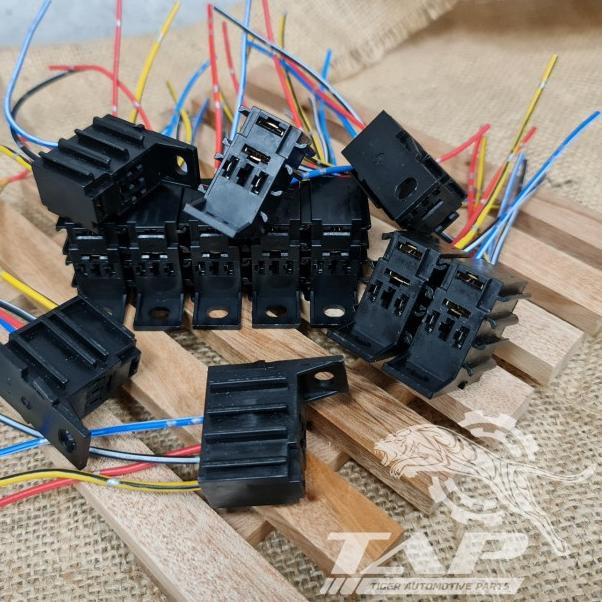℗ RELAY BIRU DENSO 12V KAKI 4 + SOCKET SOKET RELAY ♕