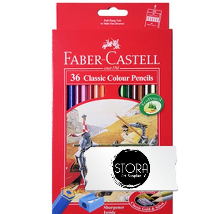 

(BISA COD) FABER CASTELL CLASSIC COLOUR PENCILS 36 / PENSIL WARNA KLASIK TERLENGKAP Kode 1255