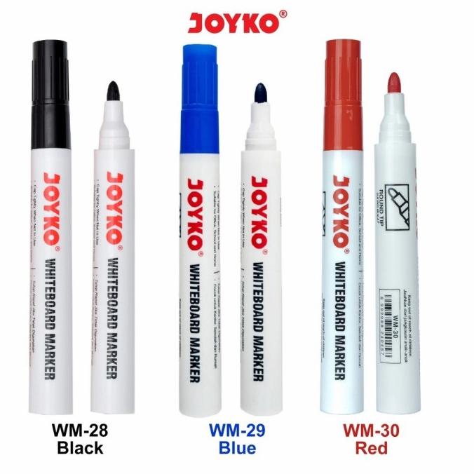 

best produk] Spidol Papan Tulis Joyko Whiteboard Marker Hitam Merah Biru WM Series