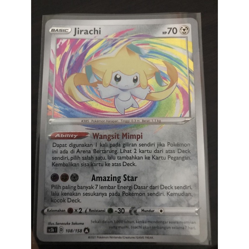 Amazing Jirachi AR Jirachi Pokemon TCG Indonesia
