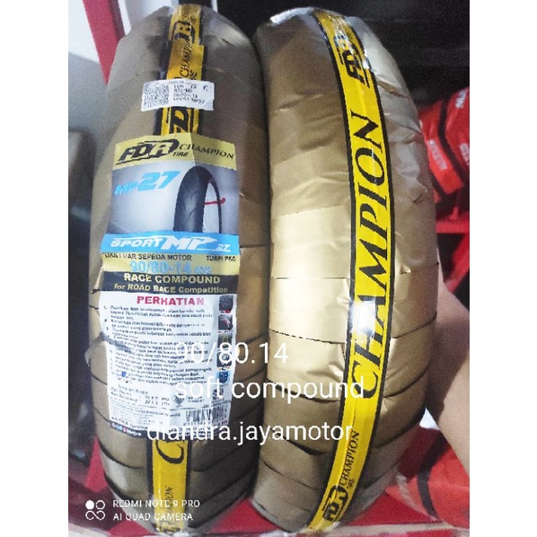 ban  fdr mp 27 soft compound series tubless (90/80.14 - 90/80 .17 ) race soft compound free pentil