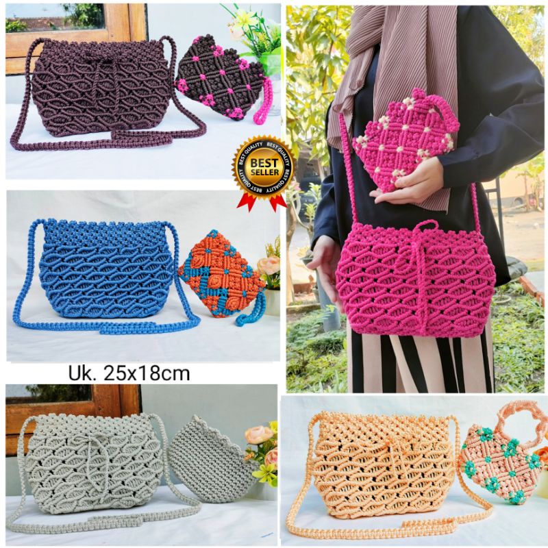 Tas Talikur Motif Sisik Ikan dan Dompet / Tas Talikur Selempang / Tas TaliKur /Tas Grosiranku