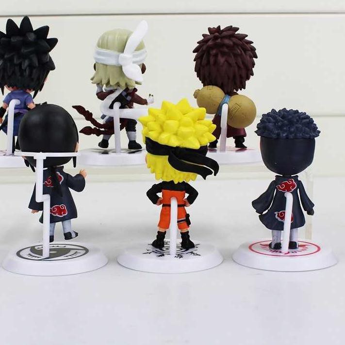 ([FLASH SALE]) Action Figure Naruto SET 6 PCS Sasuke Sakura Kakashi Gaara Itachi Uchiha Zabuza Haku