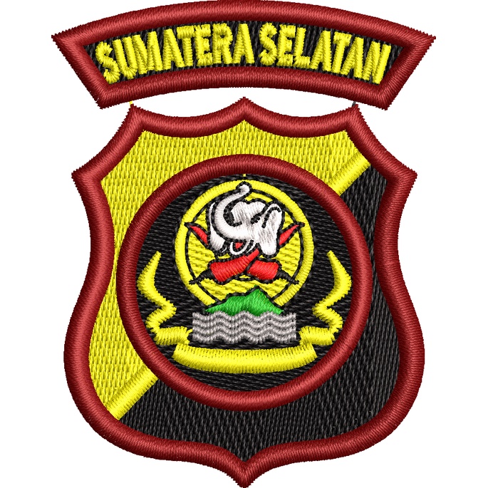 PATCH BORDIR POLDA | BADGE BORDIR POLDA | LOGO POLDA SUMATERA SELATAN