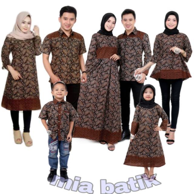 Batik Couple Keluarga Sania Ruffle Ori Ndoro Jowi Dnt Mataram