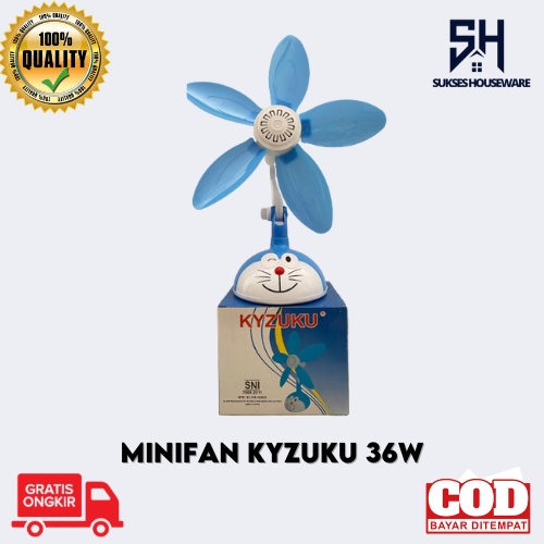 Kipas Mini Fan Karakter Doraemon Kumbang 36w Kyzuku