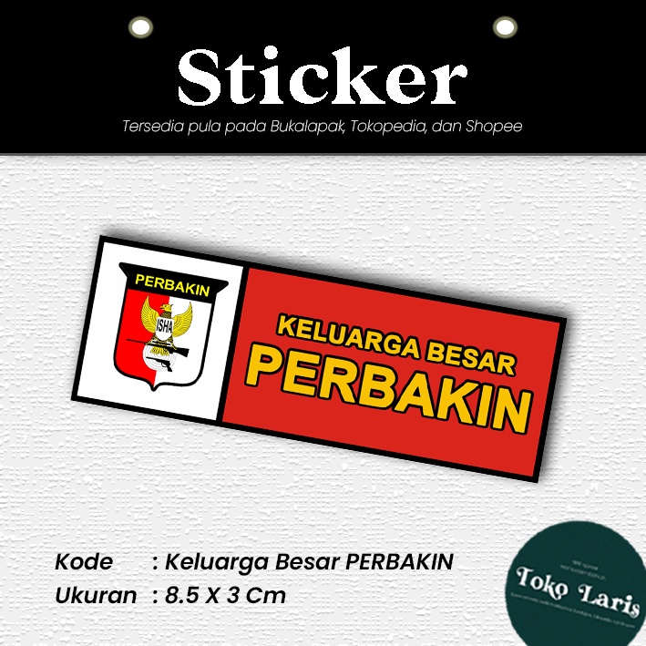 Sticker Plat Motor Dan Mobil Keluarga Besar PERBAKIN [MINIMAL PEMBELIAN 4 PCS]